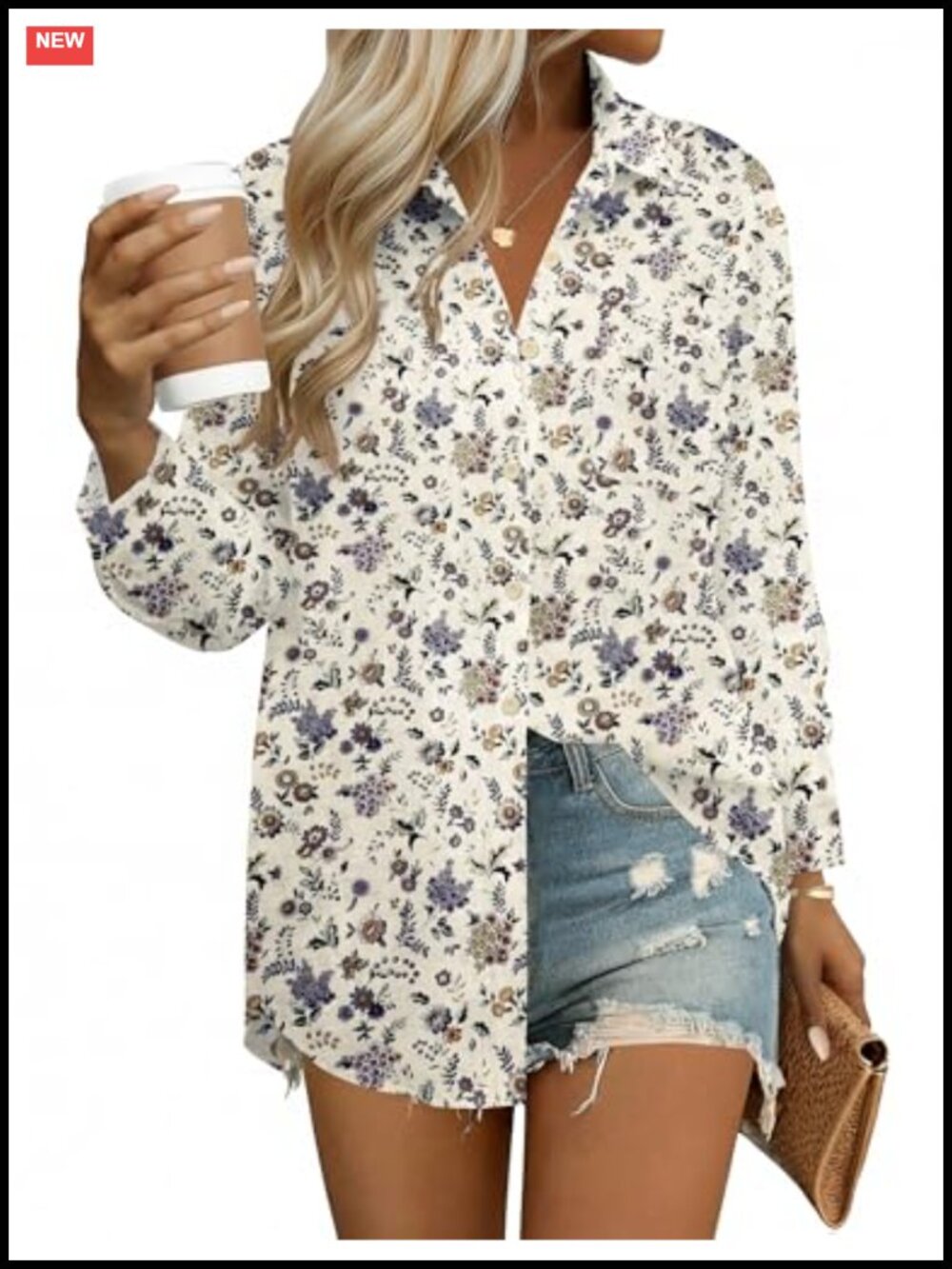 Women's Linen Cotton Button Down Shirt Loose Fit Blouse